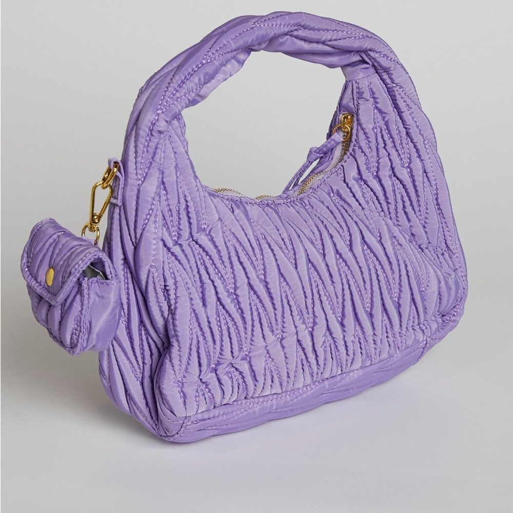 Showpo Purple Ruched Shoulder Bag